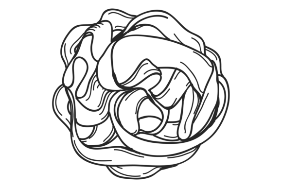 Download Pasta Sketch. Hand Drawn Fettuccine. Tra - Fettuccine Collection