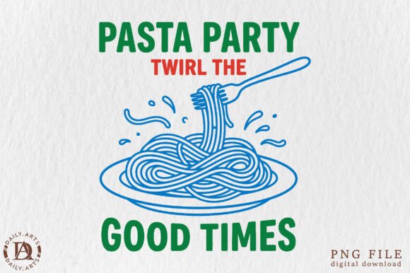 Download Playful Pasta Party Line Art Design - Line art Collection