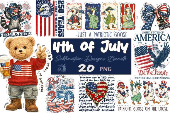 Download 4th of July Sublimation Designs Bundle - Designs Collection